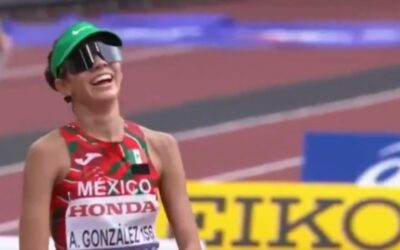 En el podio mundialista la marchista Alegna González
